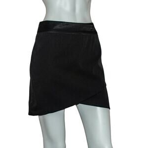 The Kooples Women's Layer Black Mini Skirt Wool Size 36